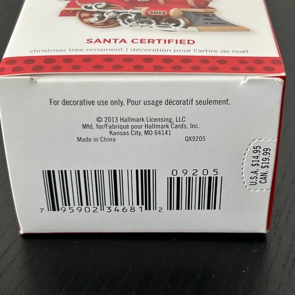 Hallmark Keepsake Christmas Ornament 2013 Santa Certified 1 in Series Toy Train - Picture 5 of 15